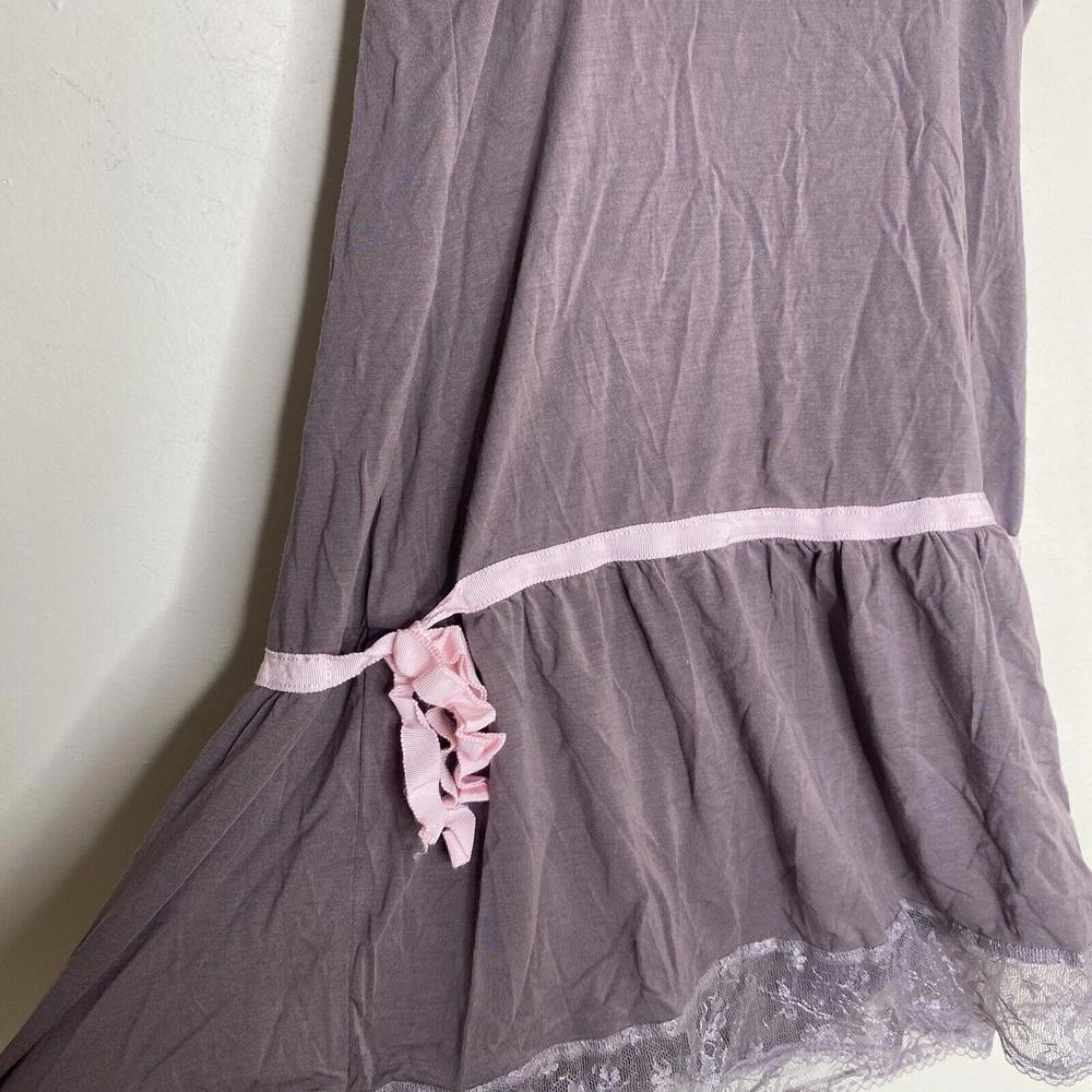 Victorias Secret Y2k Mauve Lace Pink Tie Mini Dress Lingerie Slip Size XS Ballet - Picture 12 of 12